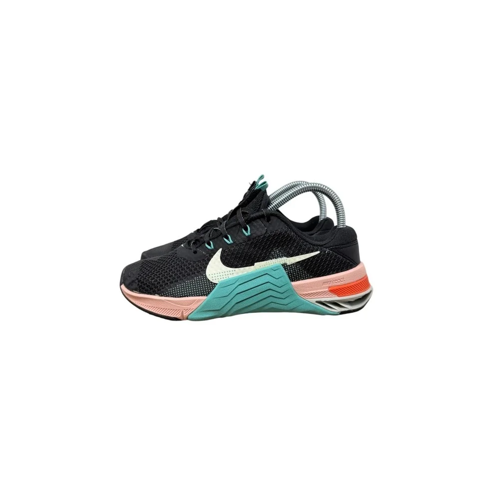 Nike Metcon 7 Training Shoes Womens 6.5 Black Teal Coral CZ8280-038